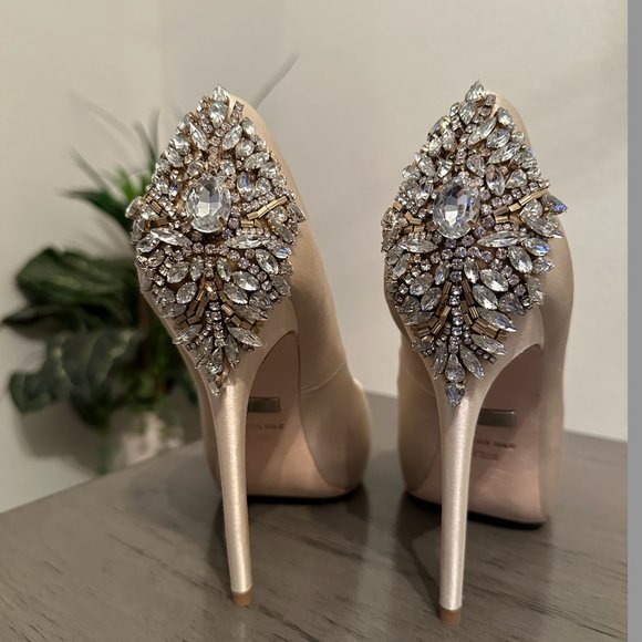 Badgley Mischka Women's Kiara Platform Pump 7.5 Ivory - Picture 2 of 3